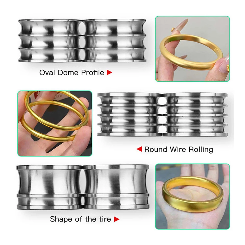 Rolling Mill Auxiliary MOLDS for Bracelet Rolling Machine Round Oval Flat Profiles