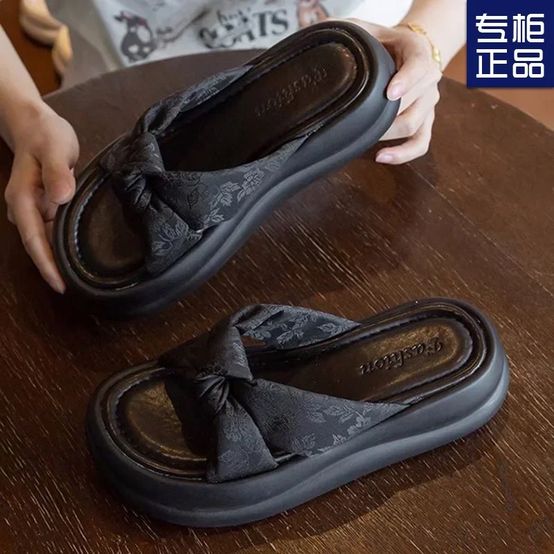 Slides for Women Men Double Buckle Adjustable Thick Sole Pillow Slippers Bathroom Sandals Comfortable Stylish Outdoors Beach