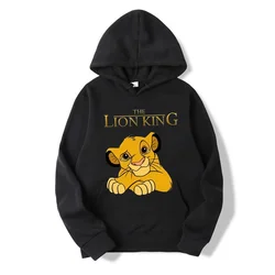 Disney-Hoodies femininos de desenho animado O Rei Leão, moletom feminino, streetwear kawaii, pulôver, moda outono, novo, 2024