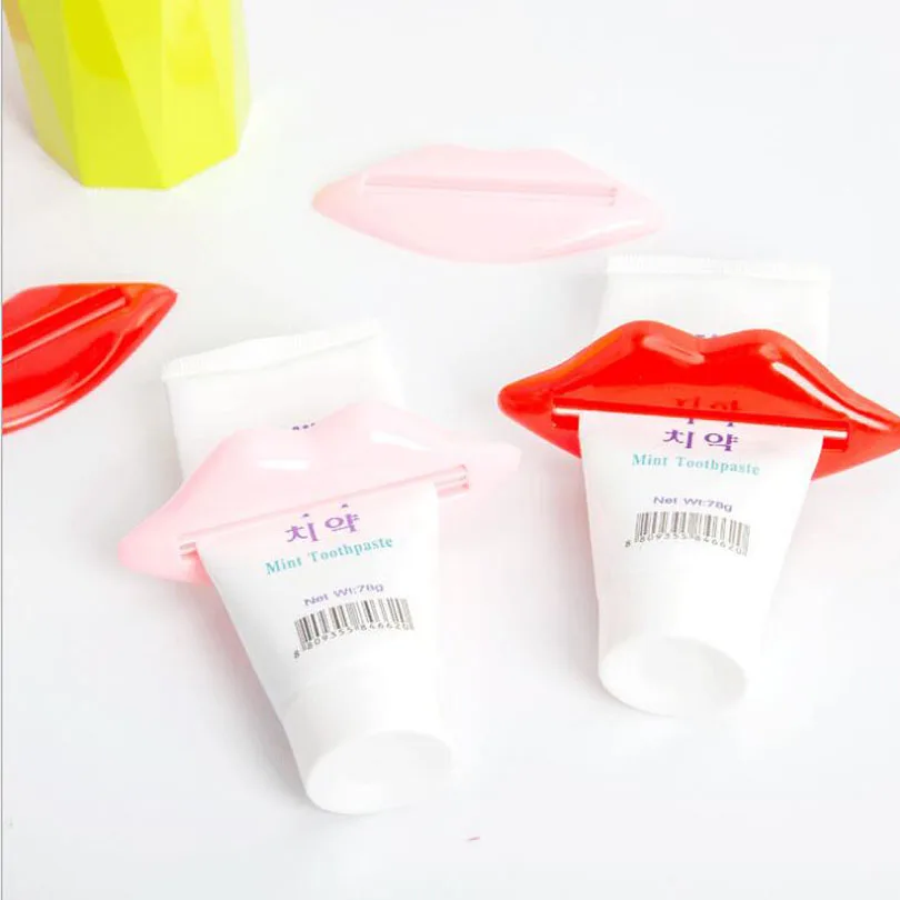 Home Daily Necessities Red Lip Toothpaste Squeezer Creative Multifunctional Squeezer Can Be Used for Lotion and Cosmetics