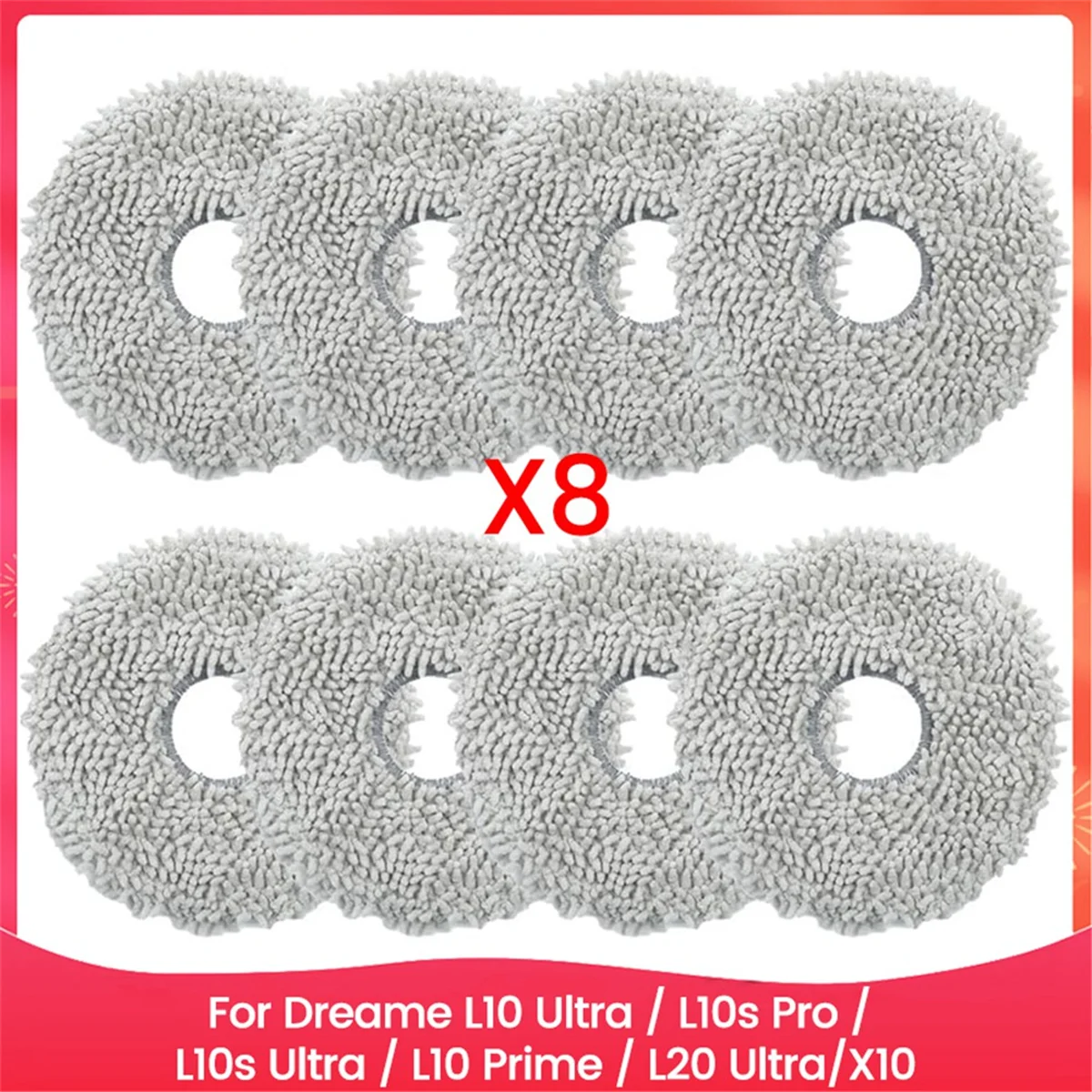 Mop Cloth Pads for Dreame L10 Ultra / L10s Pro / L10s Ultra / L10 Prime / L20 Ultra/X10 Vacuum Cleaner Parts