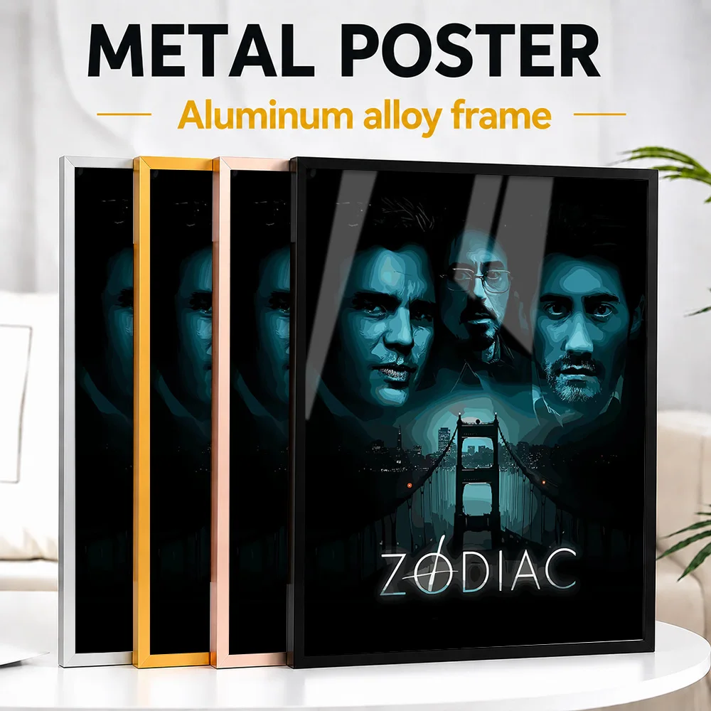 Zodiac Movie Framed Metal Poster Personalized Screen Tribute Wall Art Designed For Memorabilia Collectors To Display In Theater