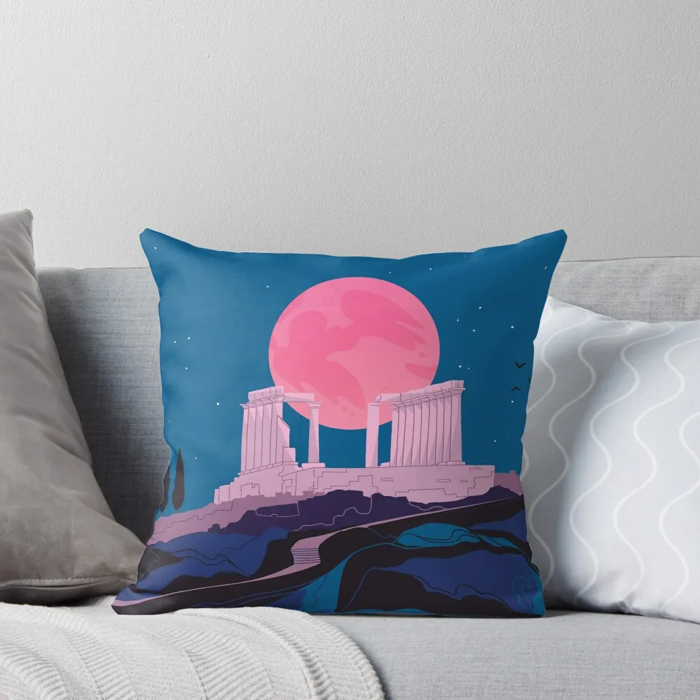 

Temple of Poseidon at Sounion Throw Pillow Sitting Cushion Pillow Decor Sofa Cushions Covers pillow