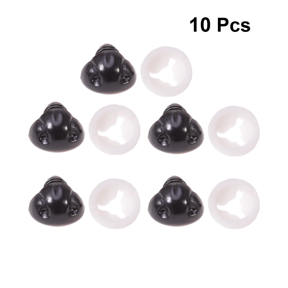 

10pcs 11mm Handmade Dolls DIY Accessories Dog Nose Plush Toy Accessories (Black) plastic dog toy nose