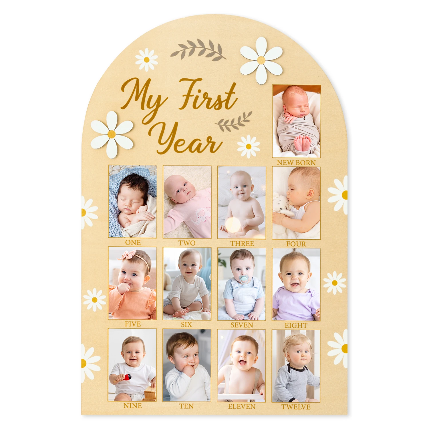 Children'S Growth Record Album Display Board Baby Room Decoration Party Display Table Top Brand Newborn Photo Display 1 Set