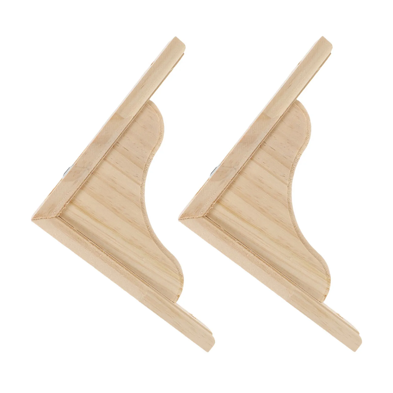 2Pcs Wooden Triangle Shelf Brackets Space Saving Wall Mounted Angle Brackets for Floating Shelves Modern Minimalist Kitchen