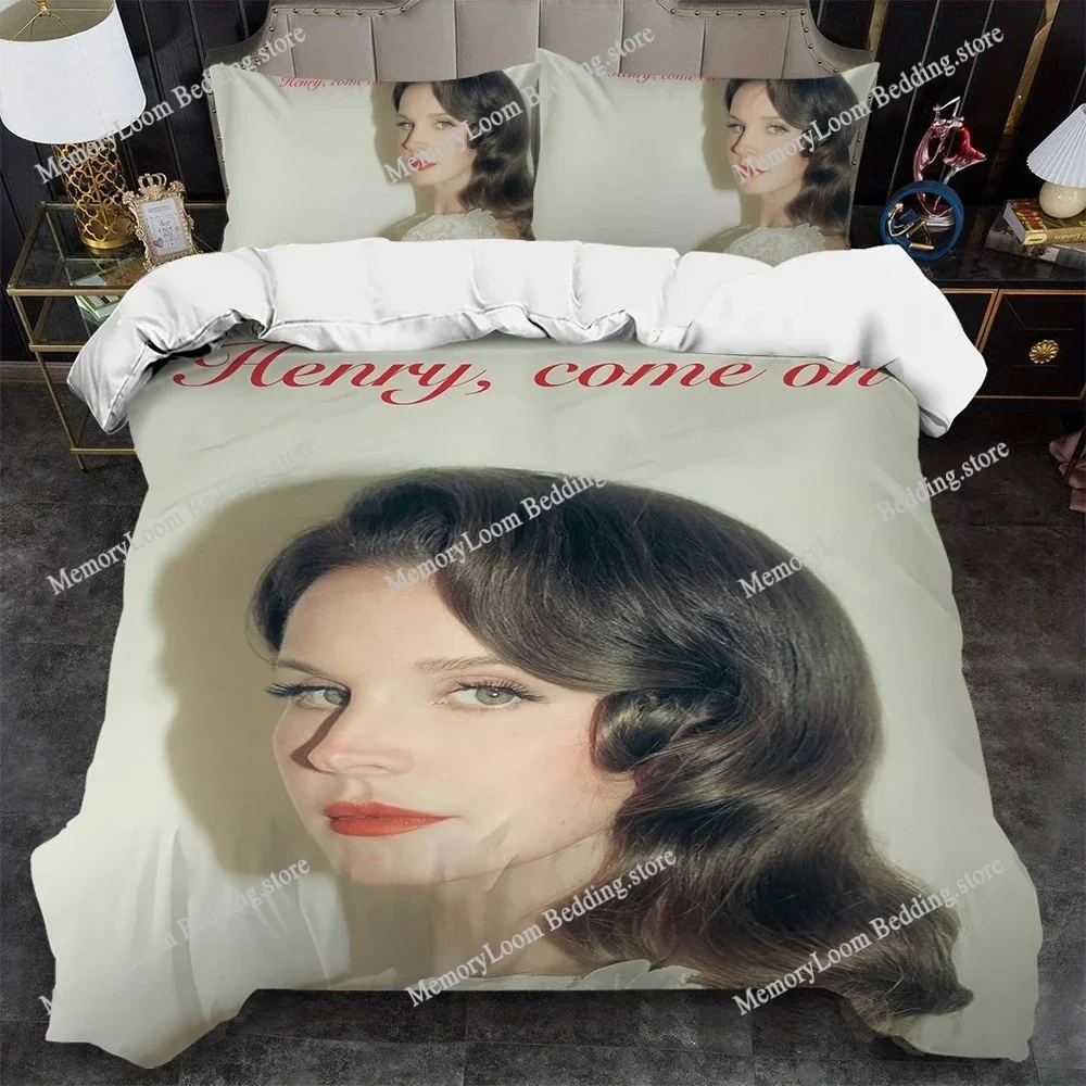 

Singer L-Lana Del-Rey Music Duvet Cover Set Style Bedding Soft Laundry Cotton Bed Four Seasons Student Dormitory Home Textile963
