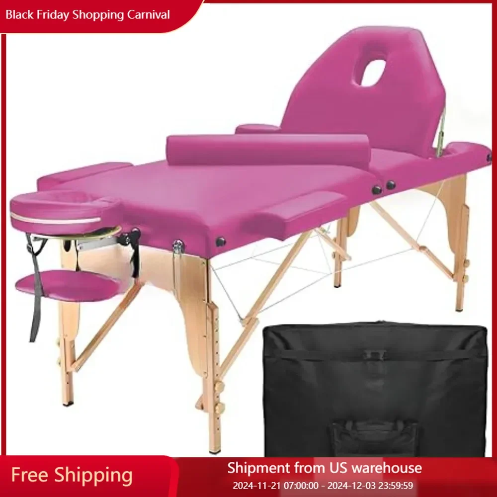 Professional Portable Massage Table with Backrest Detachable accessories Oil & water-proof Premium comfort Massage Tables