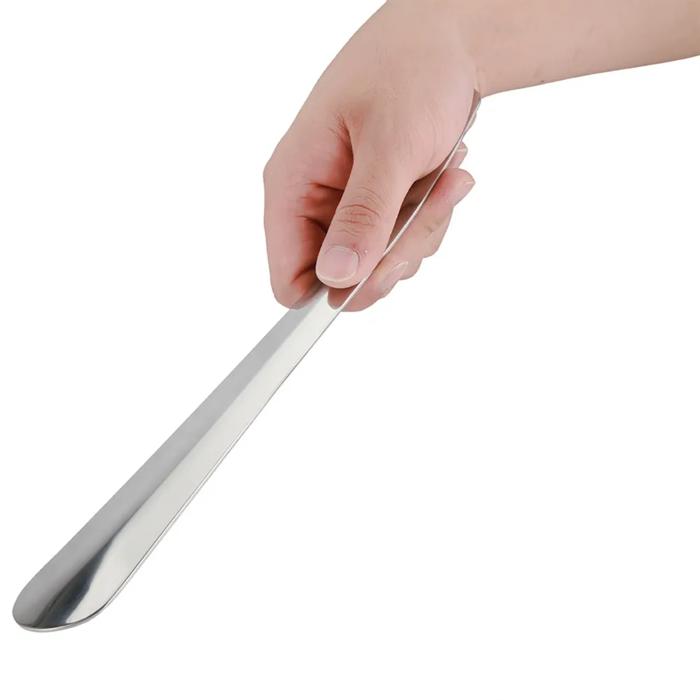 Rust-proof Sliver Shoe Horn Stainless Steel 4.5 * 30cm Shoe Lifter Shoe Puller Daily Use