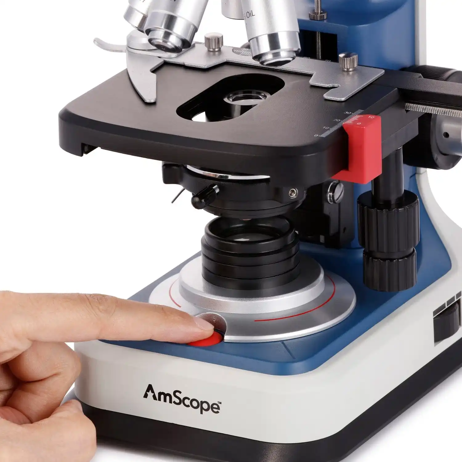 Microscope composé binoculaire pour étudiants AmScope 40X-2500X avec recharge USB-C