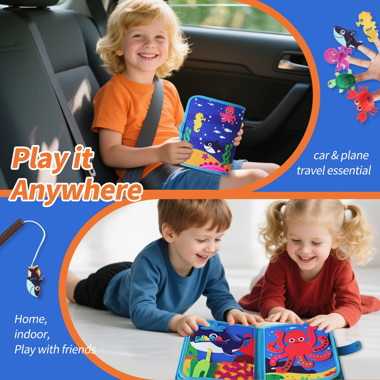 Busy Book Geeignet als Reisespielzeug für Kinder von 1-3 Jahren, Montessori-Aktivitätsbrett und Geburtstagsgeschenke für Jungen und Mädchen – Detail 1