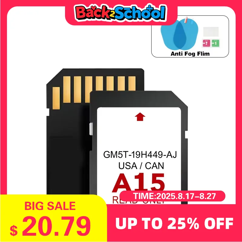 

North America Area Car SD Navigation Card A15 Cid Maps GPS Navigation for Ford