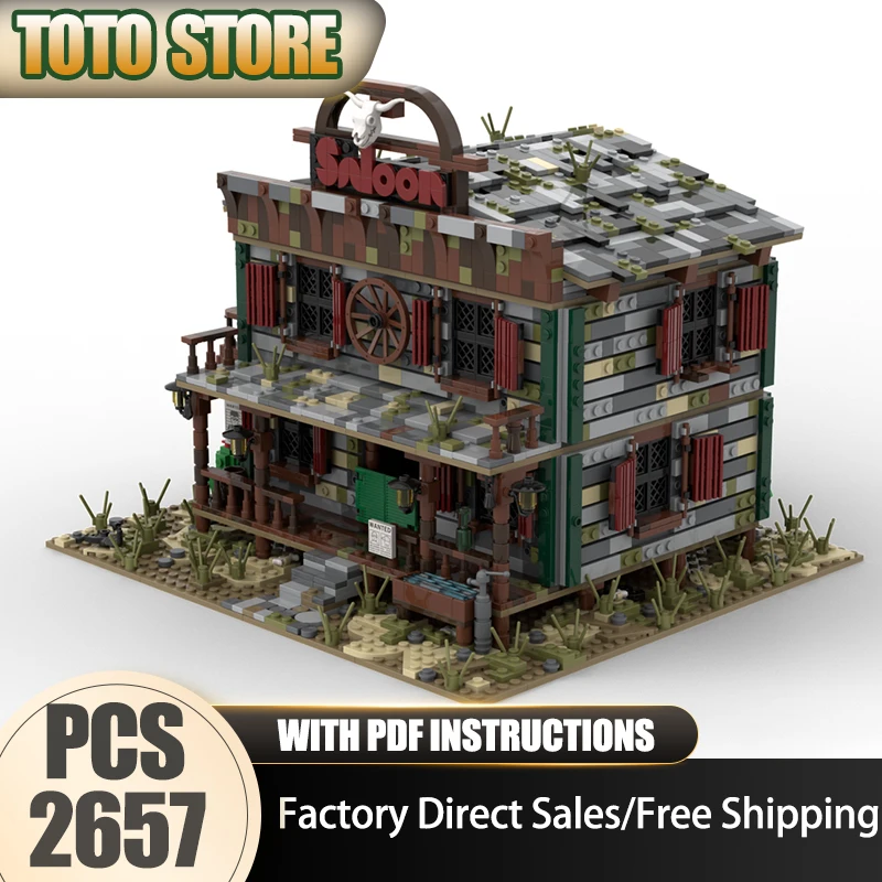 

City Street View Moc Building Bricks Western Two-Story Sedan Building Technology Modular Blocks Gifts Christmas Toy DIY Assembly