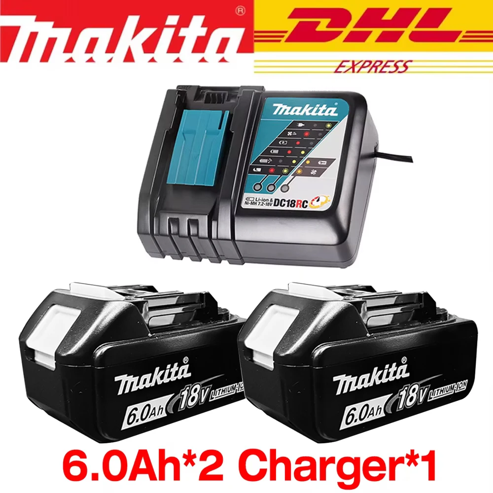 

100% original Makita 18V battery 6.0Ah 9.0AH rechargeable battery, Makita BL1840 BL1830B BL1830B power tool battery, 18V charger