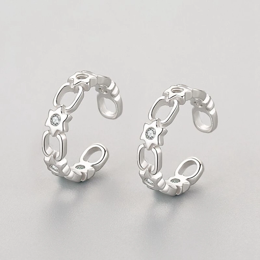 PuBang Fine Jewelry Solid 925 Sterling Silver High Carbon Diamond Anniversary Clip Earrings for Women Wedding Gift Drop Shipping