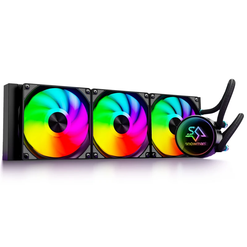 SNOWMAN High Quality 360mm Gaming Computer Water Cooler Infinite Mirror pc water cooling ARGB liquid cooler FAN