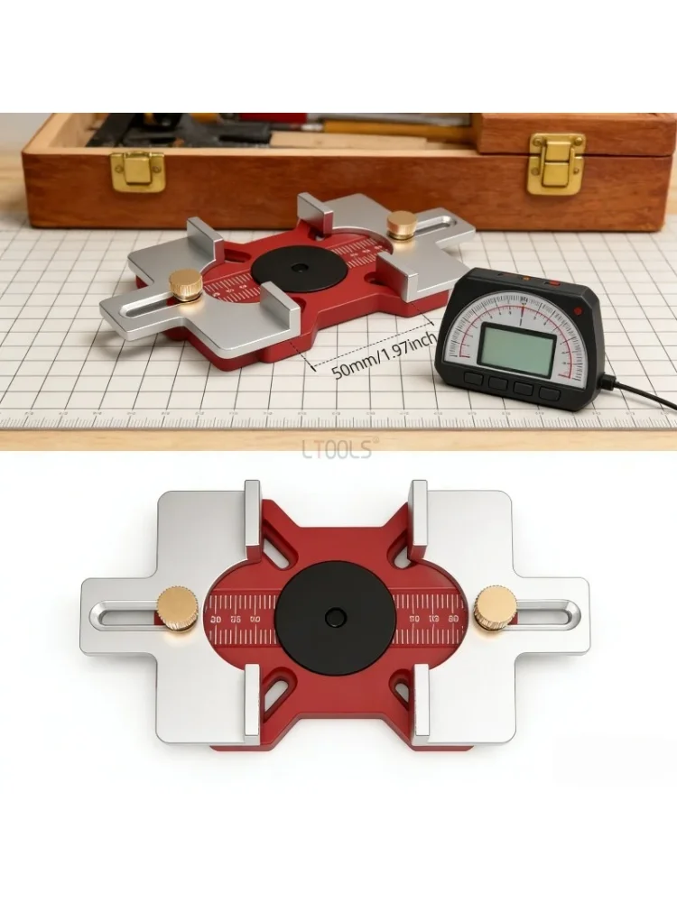 Woodworking 2-in-1 Slotted Invisible Fastener Slotting Bracket Router Base Mortising Jig Trimmer Router Tool Fastening Bracket