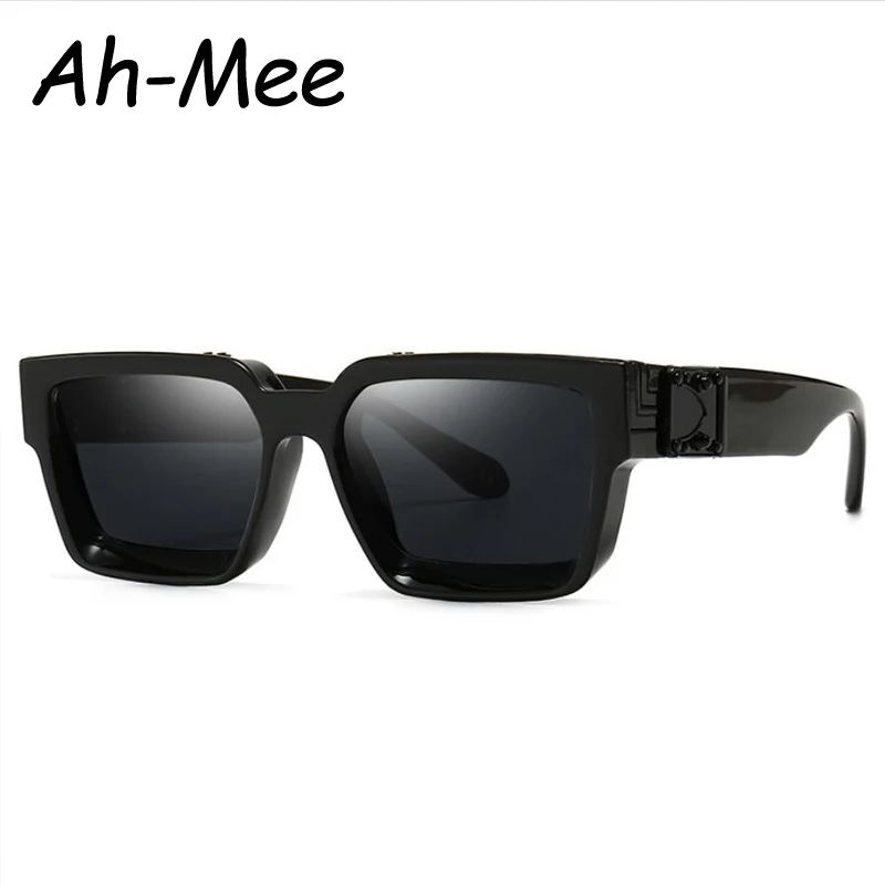 New Brand Rectangle Sunglasses Women Men Shades Retro Square Black Sun Glasses Eyewear Trendy Punk Eyeglasses For Male UV400