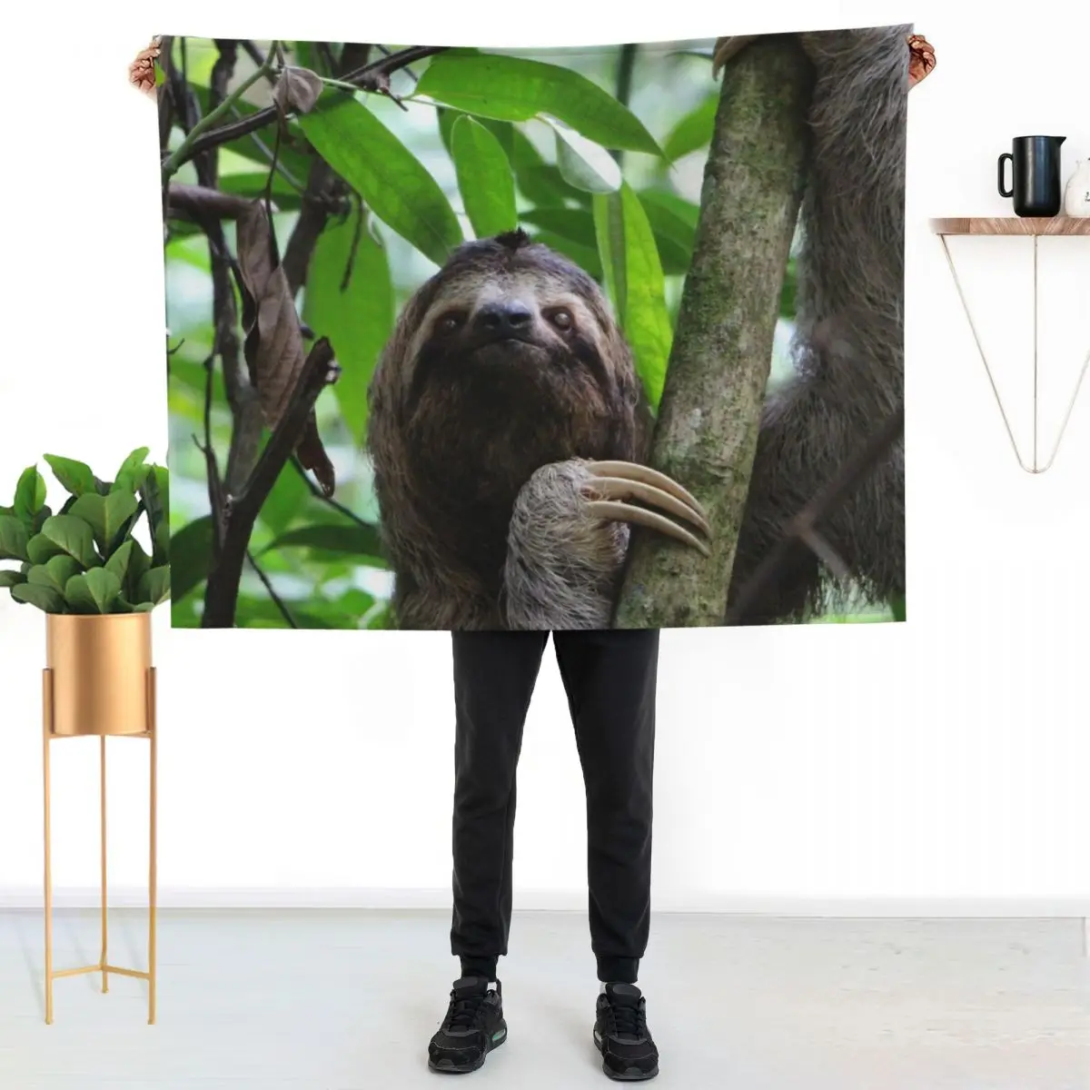 Sloth 001 Throw Blanket Weighted decorative Beach Travel Sofa Quilt Soft Plaid Blankets