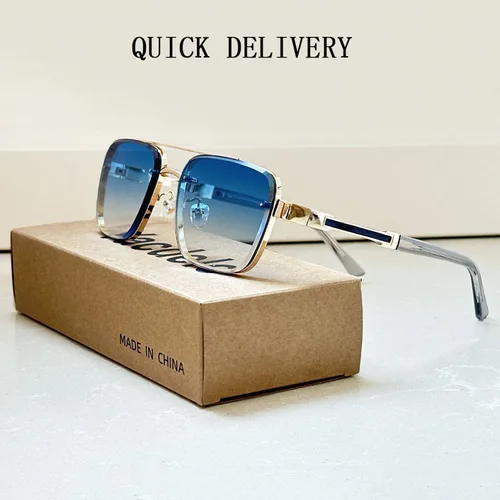 Imagen 2 del producto 2025 Gafas De Sol cuadradas para Hombre, Gafas De Sol Vintage De lujo para mujer, Gafas De Sol Retro a la moda, Gafas De Sol para Hombre, Lunette Soleil Femme