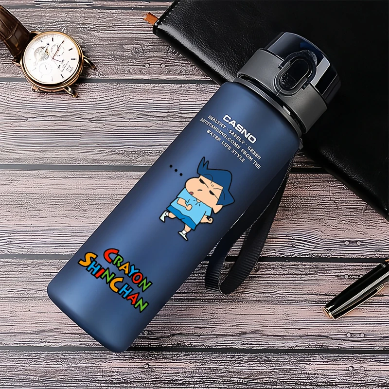 560ML Crayon Shin-chan Water Cup Anti-drop and High Temperature Resistant Animation Cartoon Student Plastic Cup Male Summer Gift