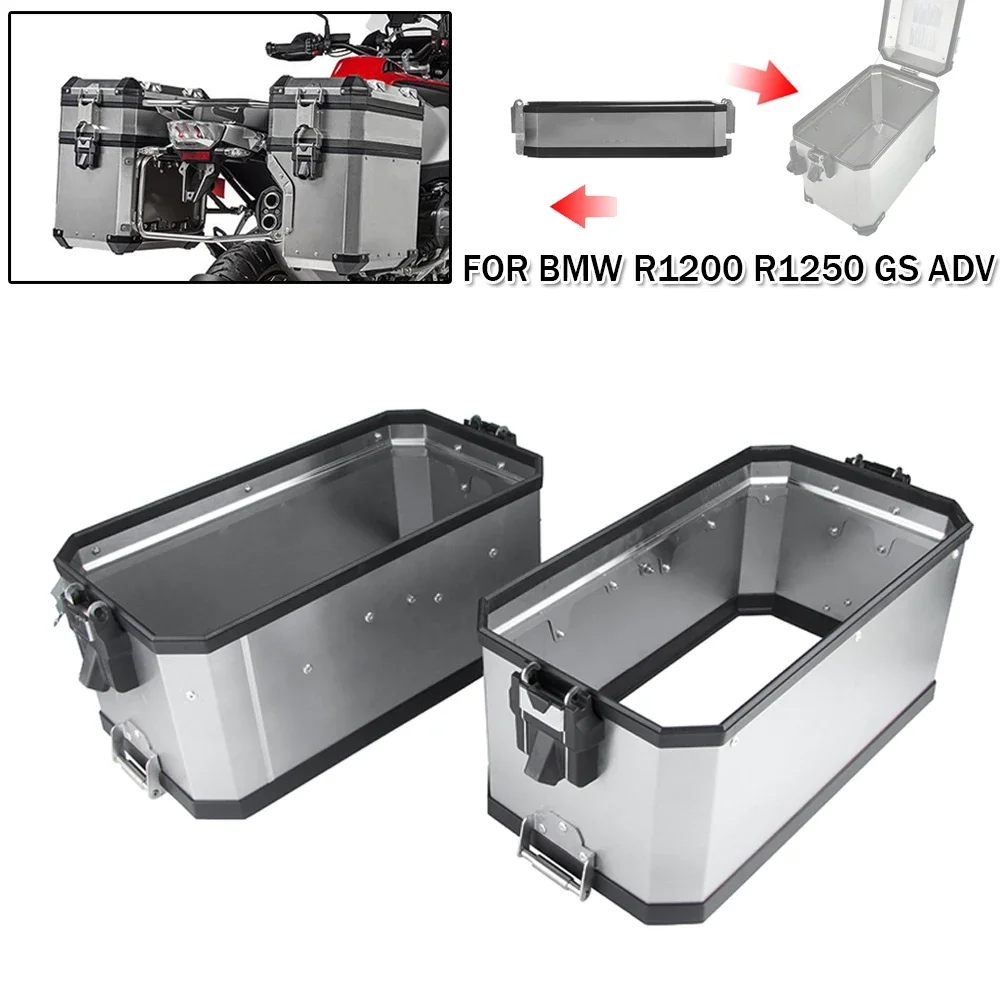 Motorcycle Aluminum Pannier Volume Boosters For R1200GS Adventure LC 2013-2021 2022 R1250GS ADV Side Boxes Riser Expand Capacity