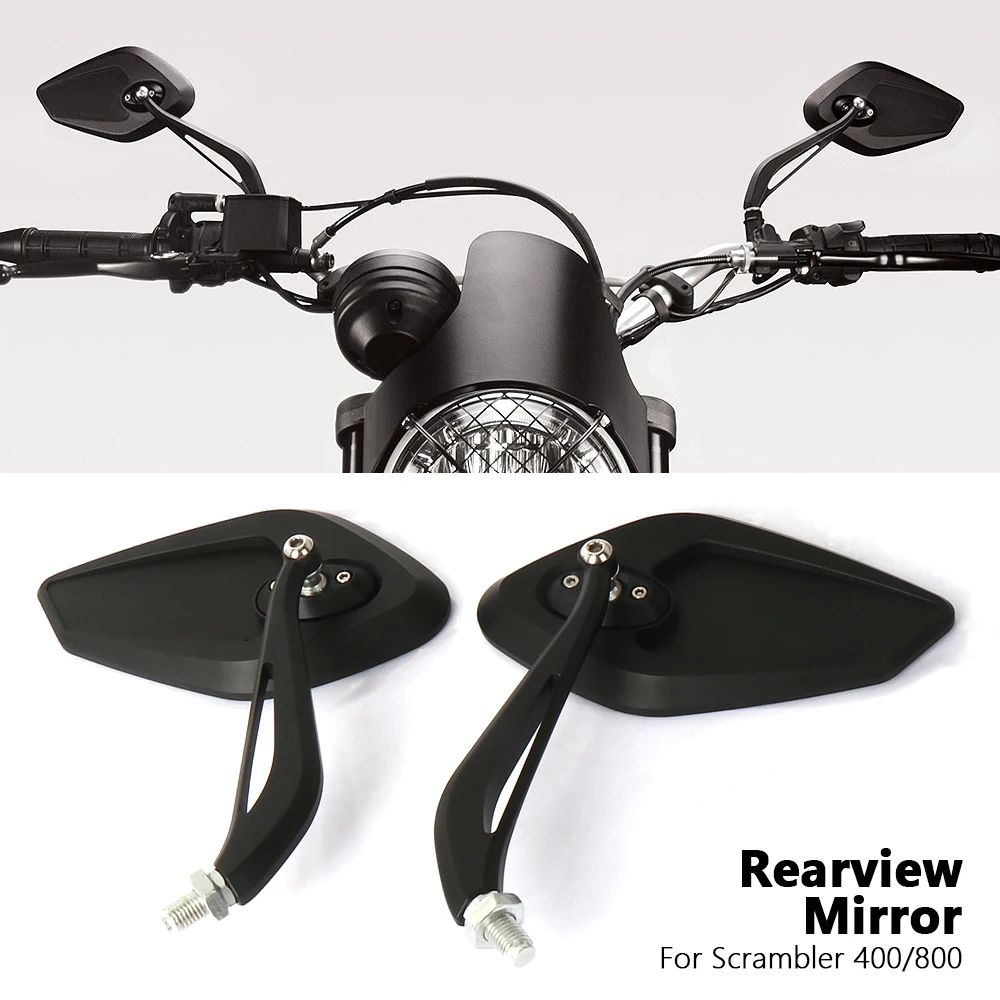 Motorcycle Accessories For Ducati Scrambler 800 2015- SCRAMBLER 400 2016- New Lozenge Rearview Mirror Reflective Kit