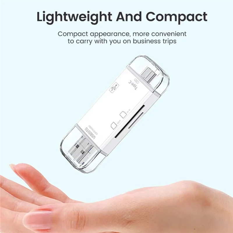 CABE-OTG SD TF Type C Micro-Sd Card Reader Type C To Usb Otg Adapter 6 In1 USB 2.0 TF Card USB Flash Drive Card Reader