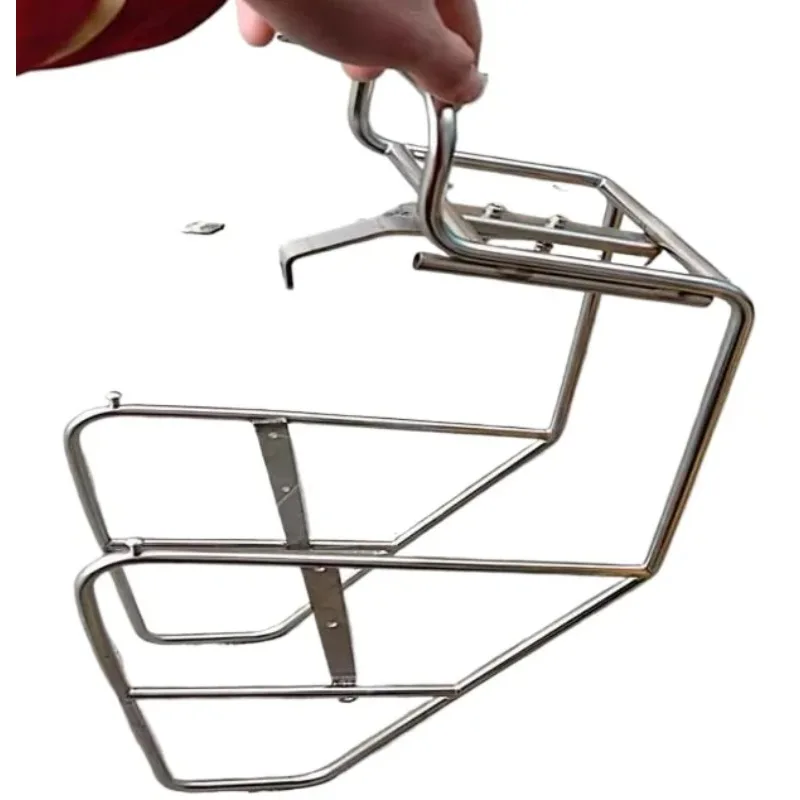 For Touring Bike Luggage Rack Stainless Steel Durable Integrated Rust Prevention Bicycle Luggage Carrier Bicycle Accessories