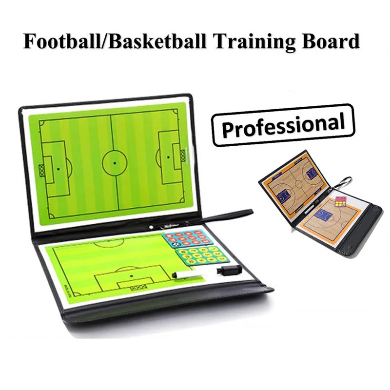 Tactic Board Foldable Magnetic Training Assistant Soccer Coaching Coachs Tactical Board Football Game Training Tactics Clipboard