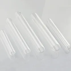 10/15/25/30/50ml High-purity Quartz Glass Test Tube Round Bottom Flat Mouth Test Tube Resistant To High Temperature