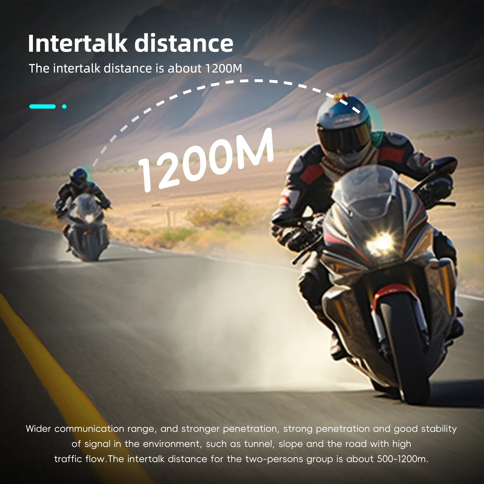 XINOWY New Summer S8 Motorcycle 2 Rider 1200m Bluetooth Helmet Intercom FM Radio Dustproof Waterproof  Communicator  Interphone