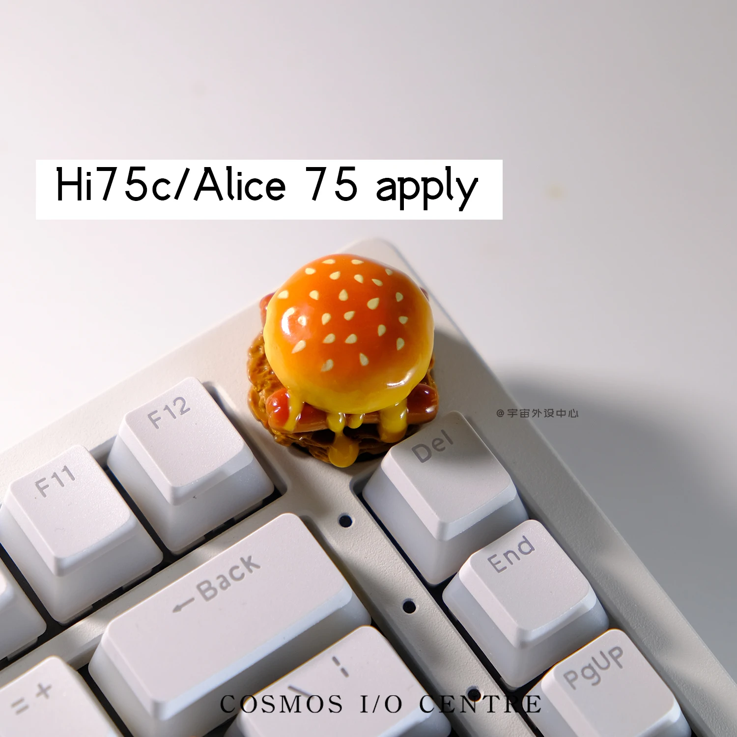 Ultra‑Realistic Fast‑Food Style Burger Handmade 3D Keyboard Knob Cap, Artisan Food‑Themed Custom Mechanical Desk Decor Gift
