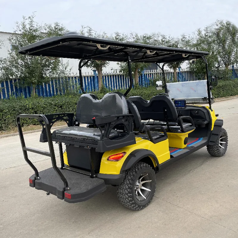 

Электрическая тележка для гольфа, подъемник на 6 мест, 4 + 2 места, 5 кВт, независимая подвеска, дисковый тормоз, глобальная распродажа