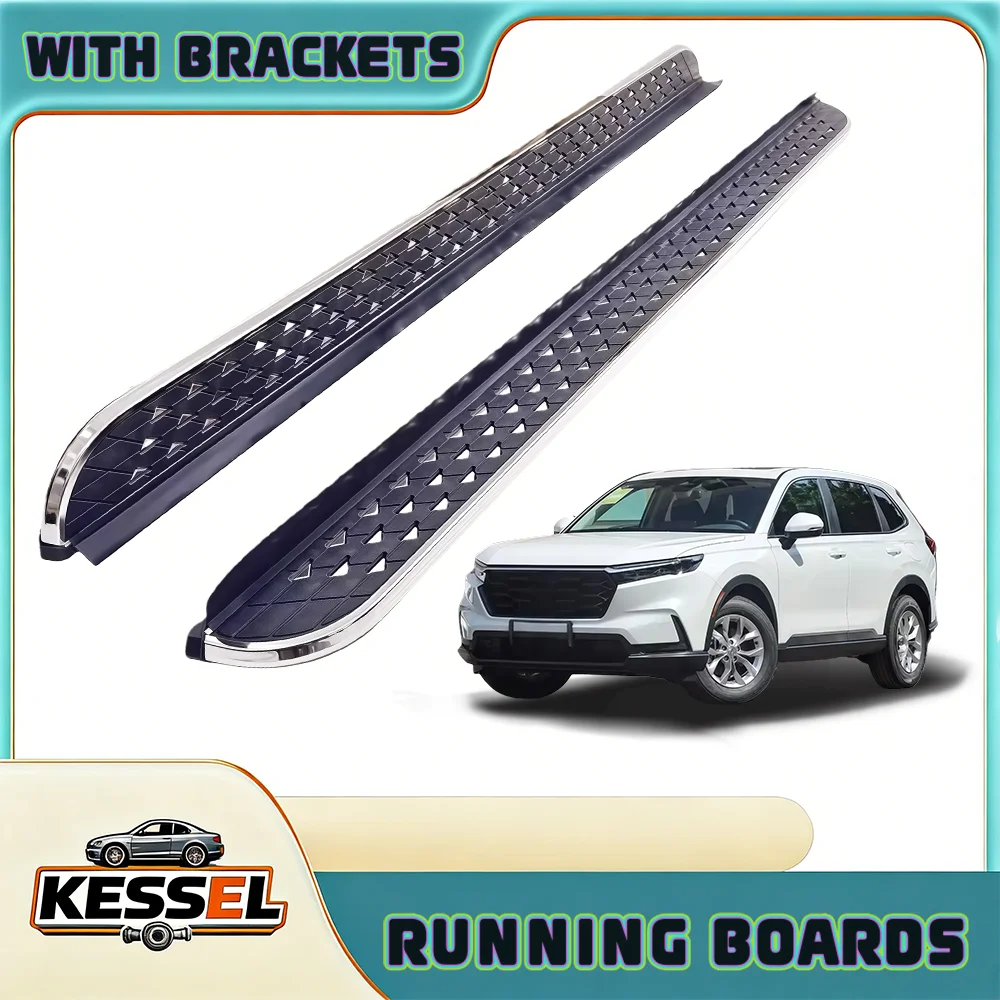 

Fixed Door Running Board Side Steps Compatible with Honda CRV CR-V 2023 2024 2025 2026 Step Pedal Nerf Bars(with Brackets)