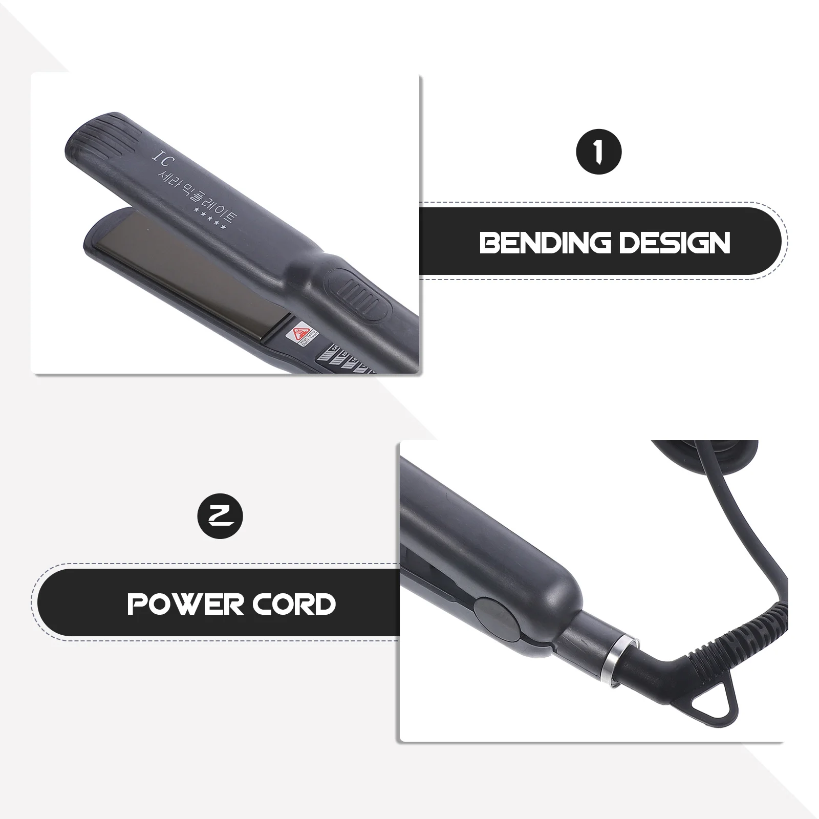 

1 шт., электрический выпрямитель для волос двойного назначения, утюг с быстрым нагревом, керамические пластины для салона и домашнего использования, черная вилка США