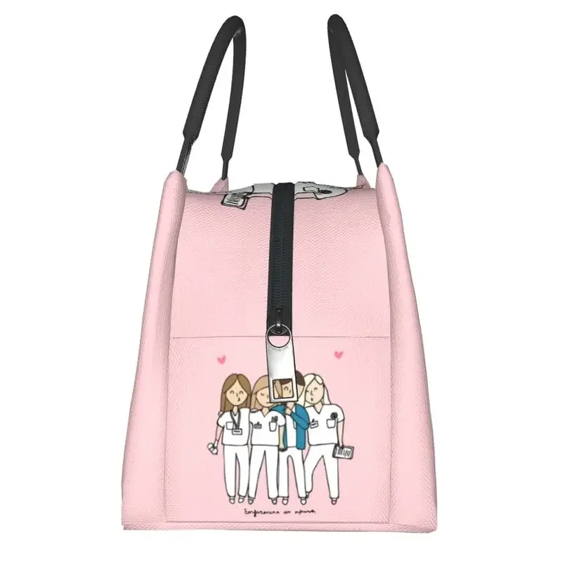 Enfermera En Apuros Doctor NurseHealth Insulated Lunch Bag for School Office Leakproof Cooler Thermal Lunch Box Women