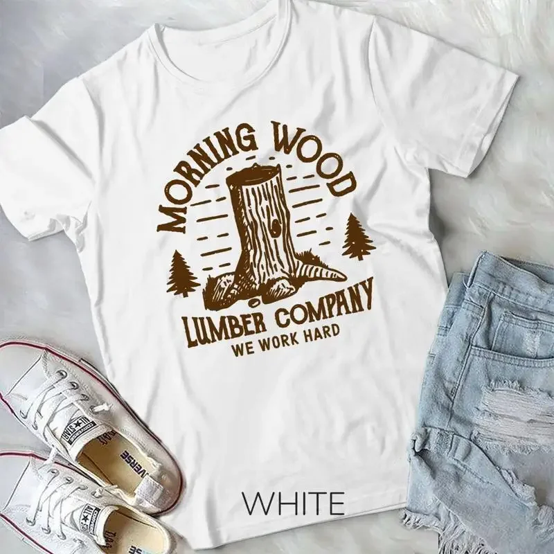 Dark Color Morning Wood T shirt Lumber Company Funny Camping Unisex T shirt