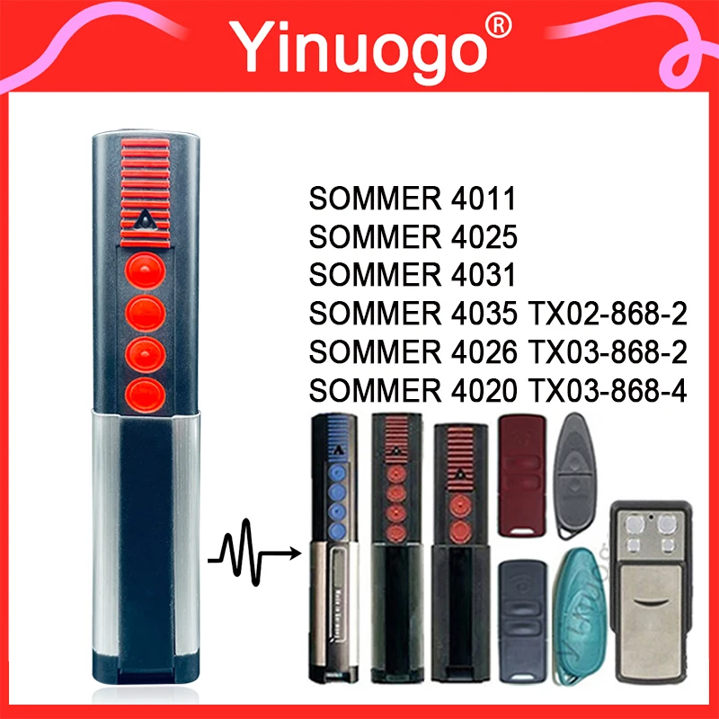 For SOMMER 868MHz Remote Control Compatible With SOMMER 4020 TX03-868-4 4026 TX03-868-2 4035 TX02-868-2 4031 4025 4011