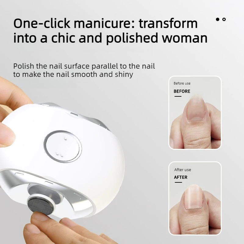 

Electric Manicure Set 2-in-1:Nail Polisher & Buffer, Speed Control, Dust Collector, LED Display, Mini Size for Home & Travel Use