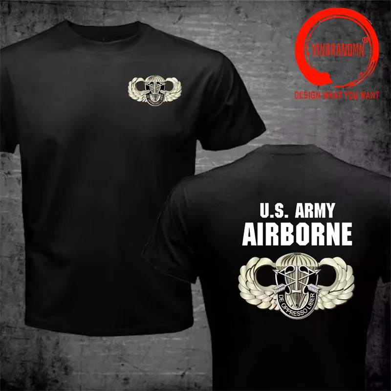 US Army Airborne Troopers Shirt Men Fashion Classic Casual Clothing Stylish Tops Tee Shirt Leisure Tshirt Men's Cool T-shirt