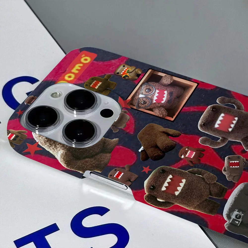 Cute Domo-kun Phone Case for iPhone 16 15 14 13 12 11 Pro Max XS XR XSMax 6 7 8 Plus Glossy HD Hard PC Cover