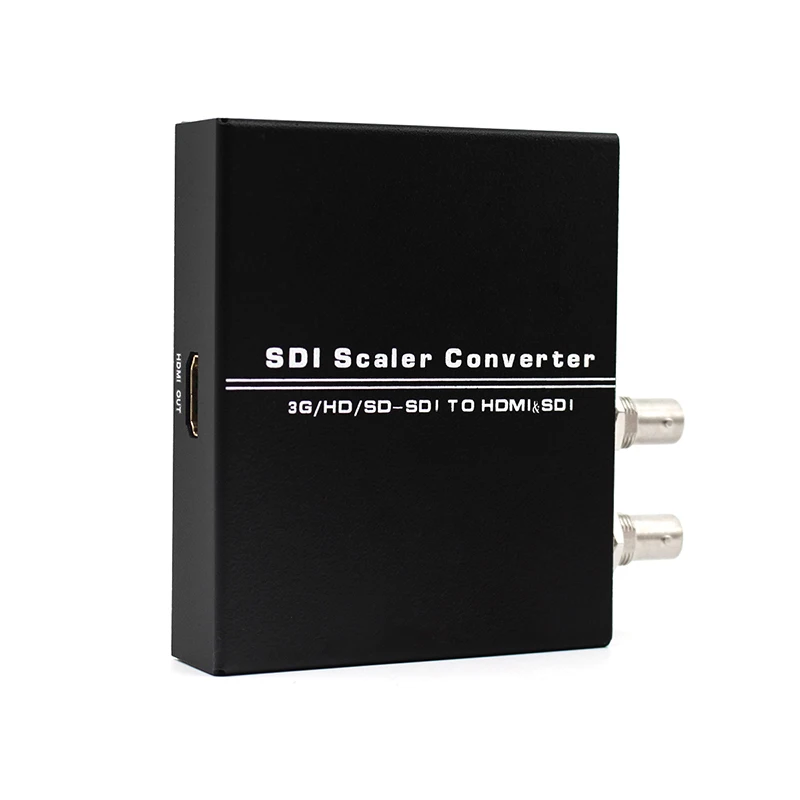 SDI to HDMI Scaler Converter With SDI Signal Loopout 1080p SD/HD/3G-SDI Video Audio Adapter for Camera Monitor