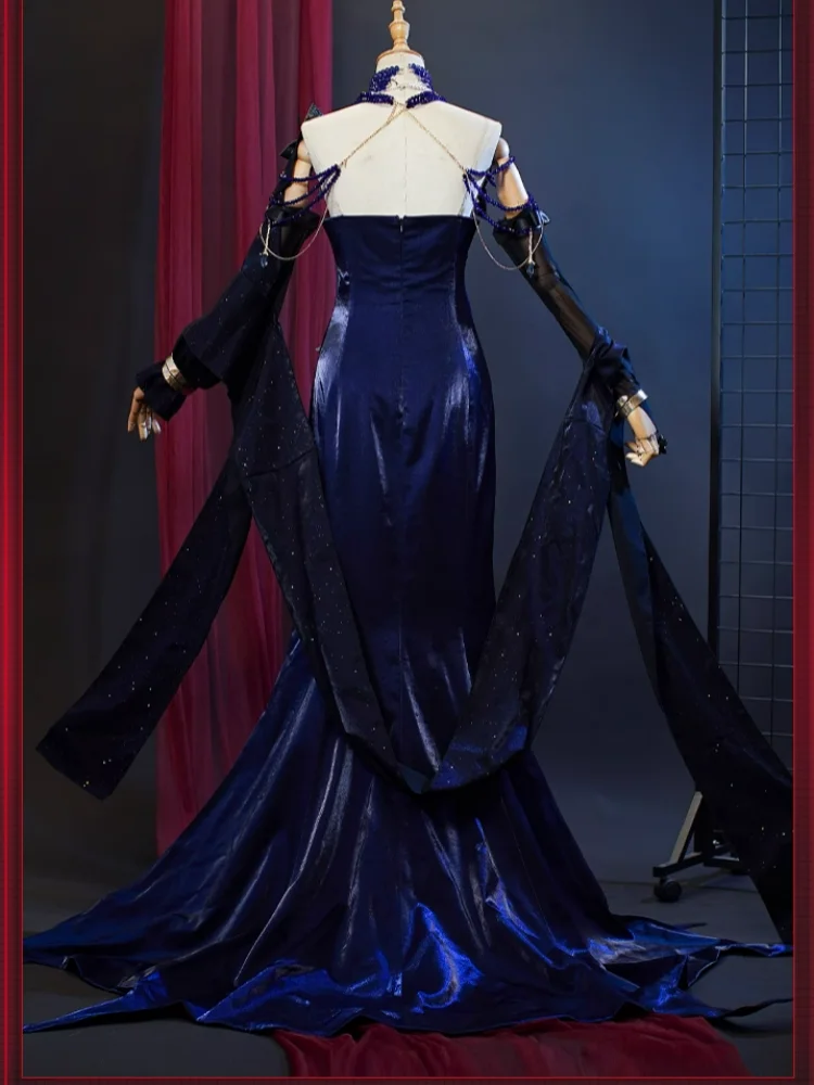 Cabernet cosplay jogo caminho para lugar nenhum anime feminino lindo vestido de noite roupas rabo de peixe carnaval comic-con terno de festa pré-venda