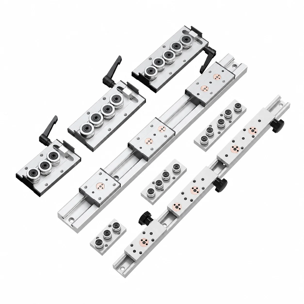 SGR10 Built-in Dual-Shaft Linear Guide Rail  SGB Roller Slider Block for Linear Motion Rail Track