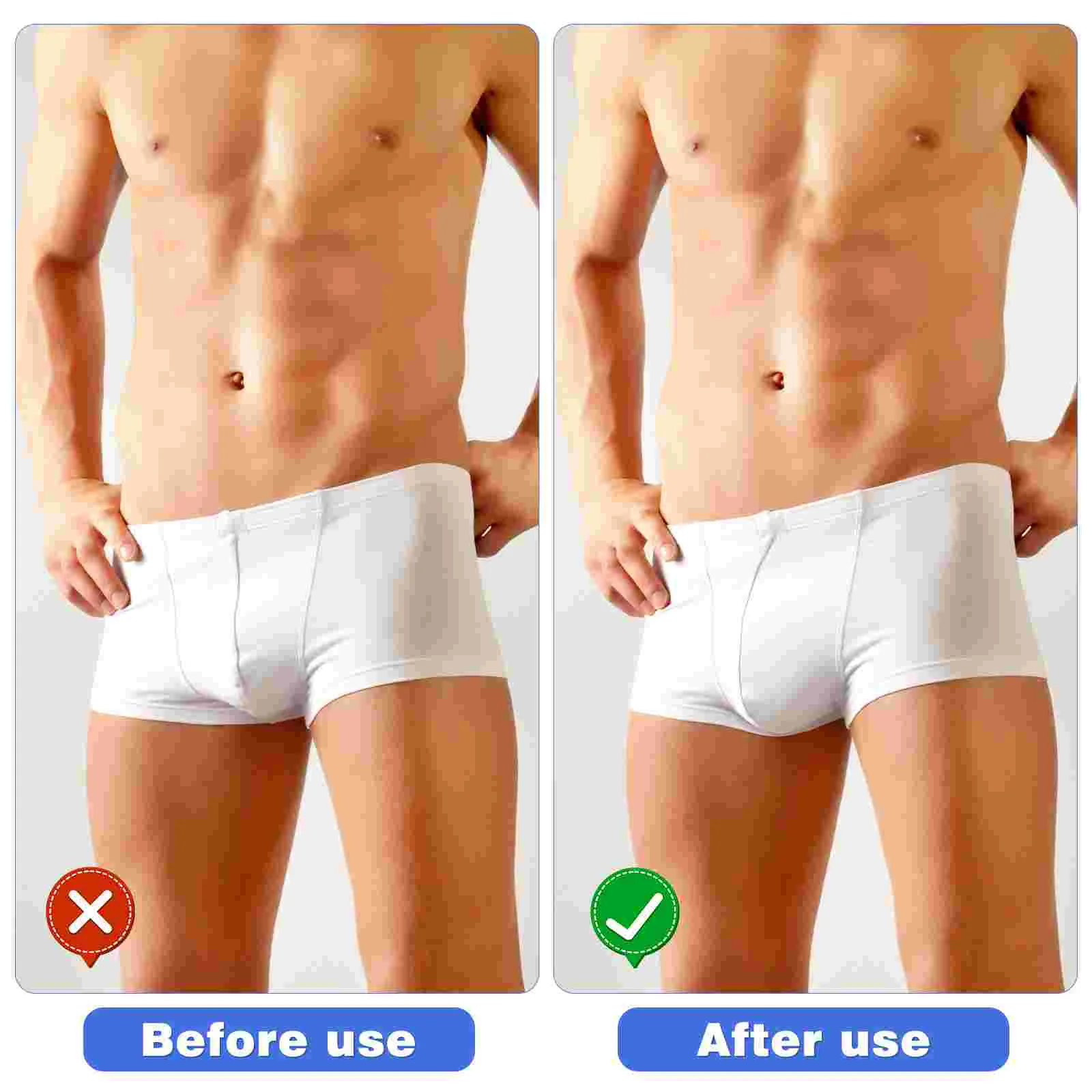 4 ชิ้นชาย Panty Liner Bulge Enhancer ถ้วยฟองน้ํา Pads ชายแพคเกจกางเกงขาสั้นยืดหยุ่นขยายสําหรับกระเป๋านุ่ม