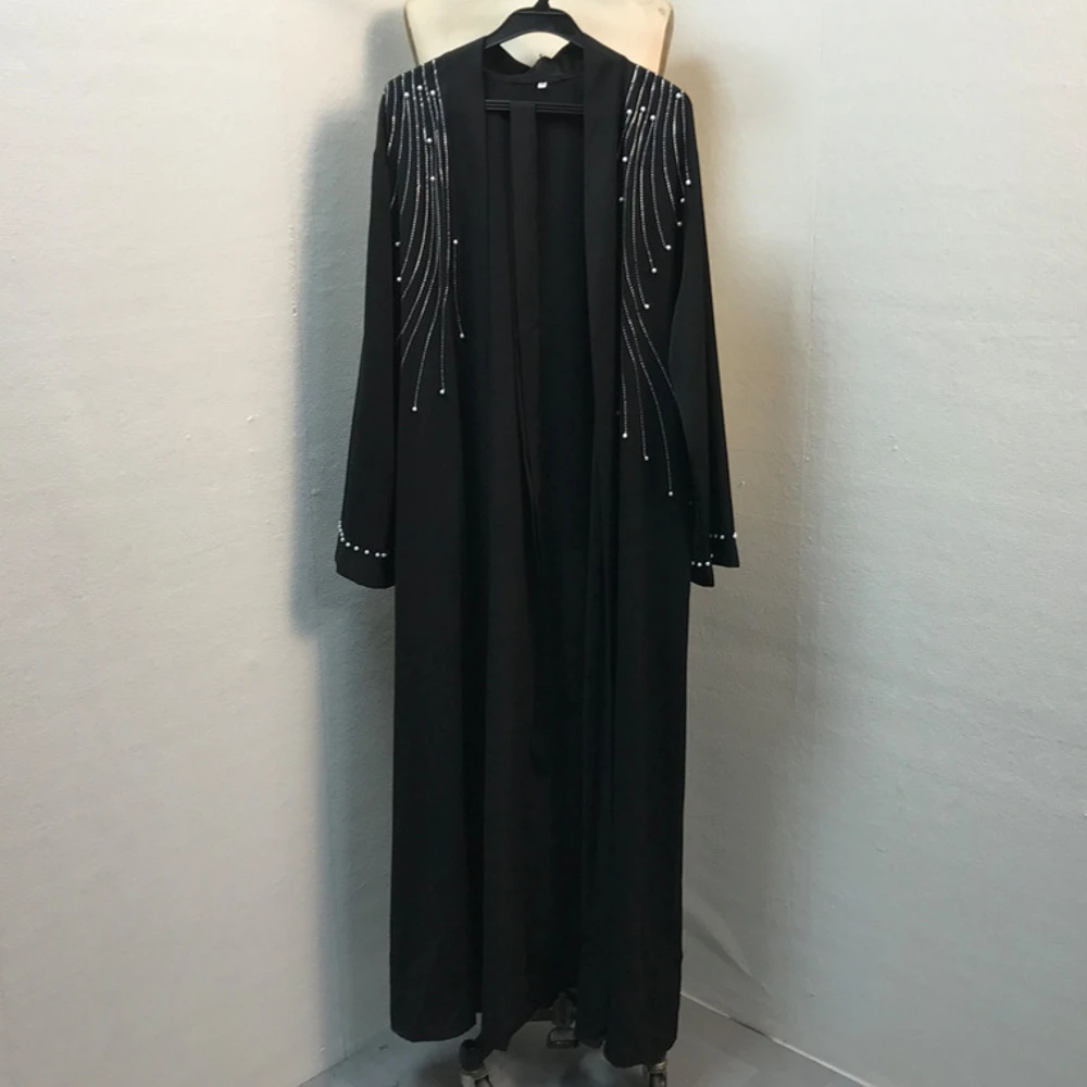 One Piece Ramadan Eid Mubarak Open Abaya Kimono Dubai Turkey Islam Kaftan Muslim Dress Clothes Abayas For Women Robe Caftan