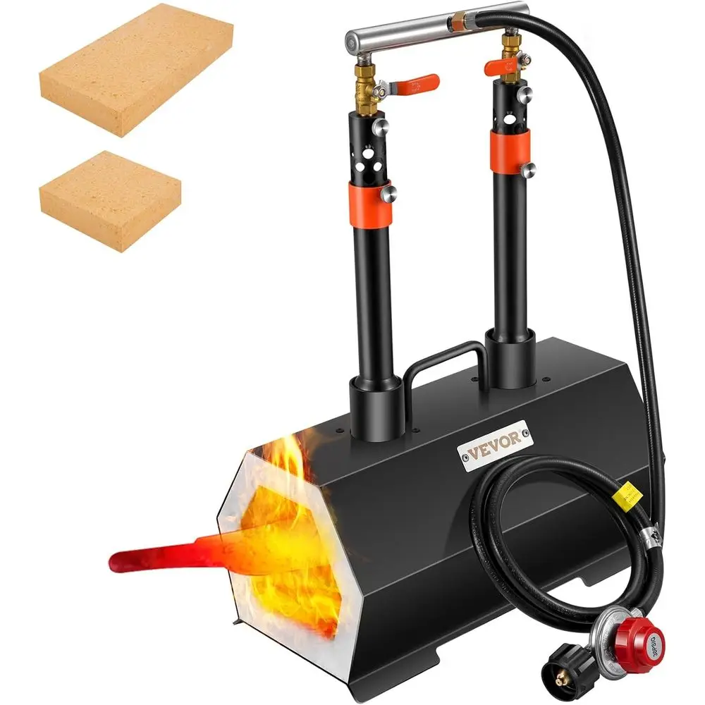 

Portable 2 Burner Propane orge, 2600° Metal and Knie Blacksmithing orges, Large acity arrier orging Tools and Equipment, Complet