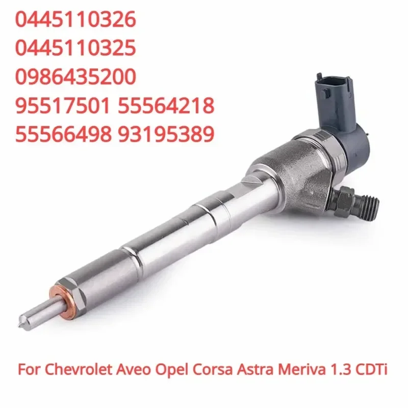 Loki J0445110326 New Diesel Fuel Injector For Chevrolet Aveo Opel Corsa Astra Meriva 1.3 CDTi 95517501 55564218 55566498 9319538