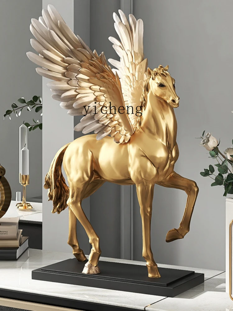 ZC Horse Ornament Simple Living Room TV Cabinet Wine Cabinet Home Decoration Office Moving into the New House Opening Gift